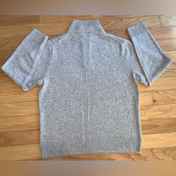 J.Crew 1/4 Zip Sweater Men’s Large Tan Beige Mock Neck Pullover - Picture 6 of 8